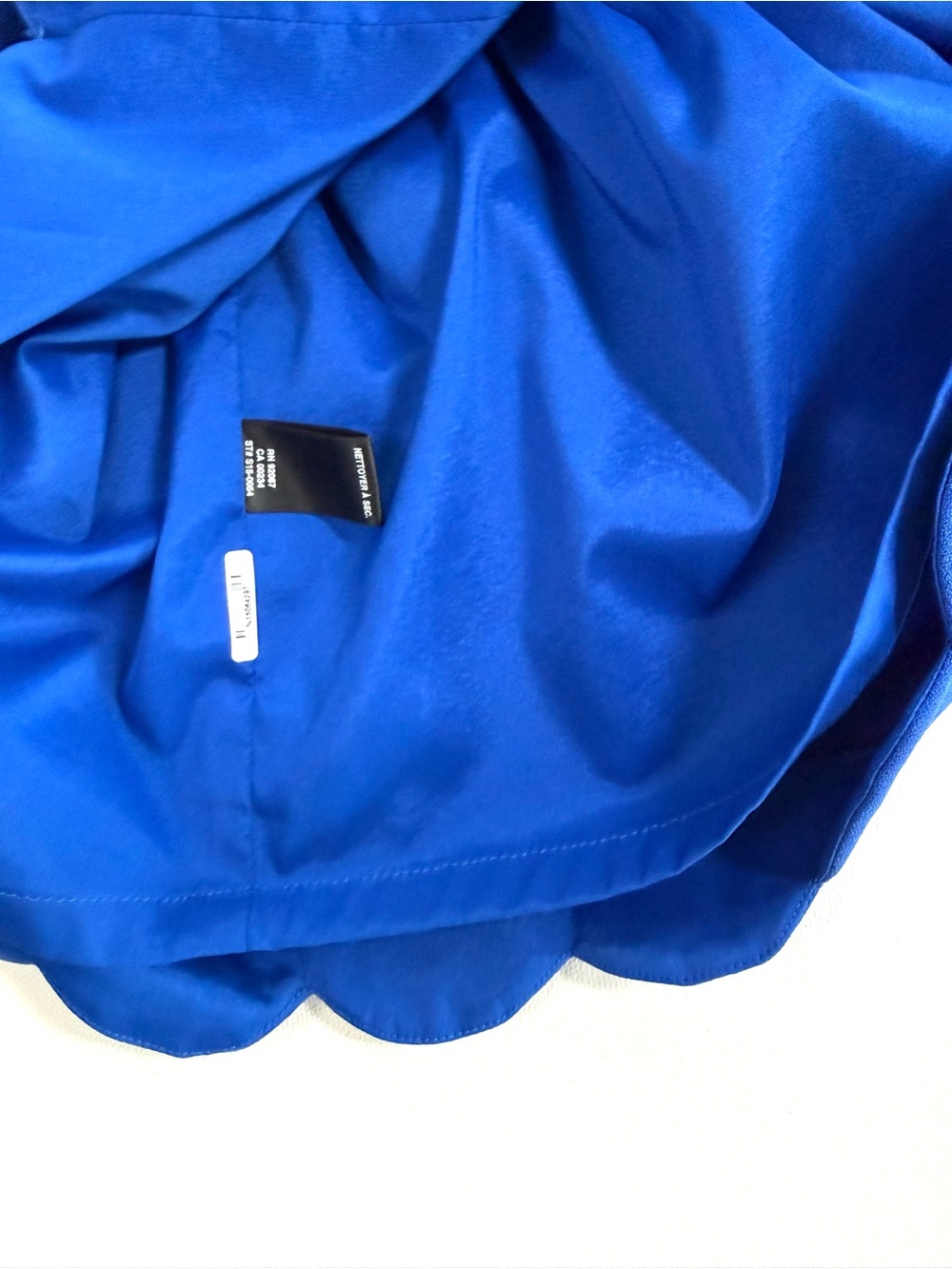 Saks Fifth Avenue Black label Royal Blue Scalloped Layer Shift Dress Size 2 - Picture 9 of 14